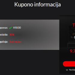 Go3 televizijos 30% kuponas
